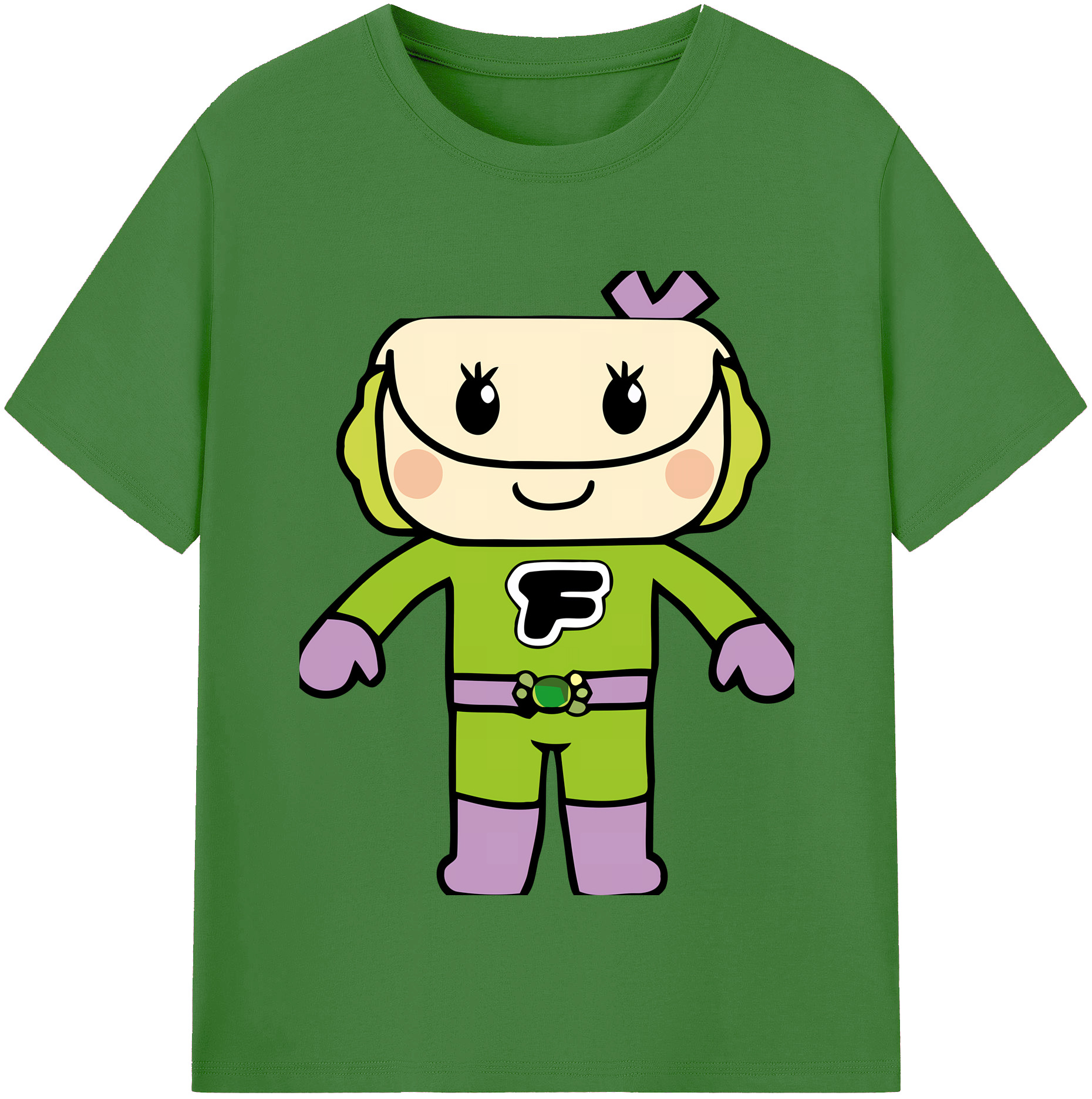 （画像用） アンパンマン Anpanman レディースカジュアルプリントTシャツ（綿100％）